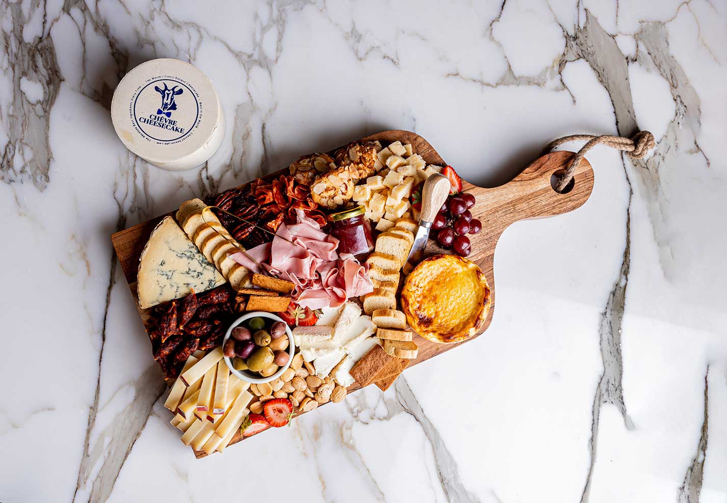 Chèvre Cheesecake Charcuterie Board